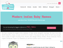 Tablet Screenshot of modernindianbabynames.com